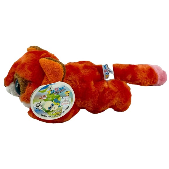 Aurora YooHoo & Friends Ruby Red Fox Plush 10" Big Eyes Pink Tail NWT #10726 - Picture 4 of 9